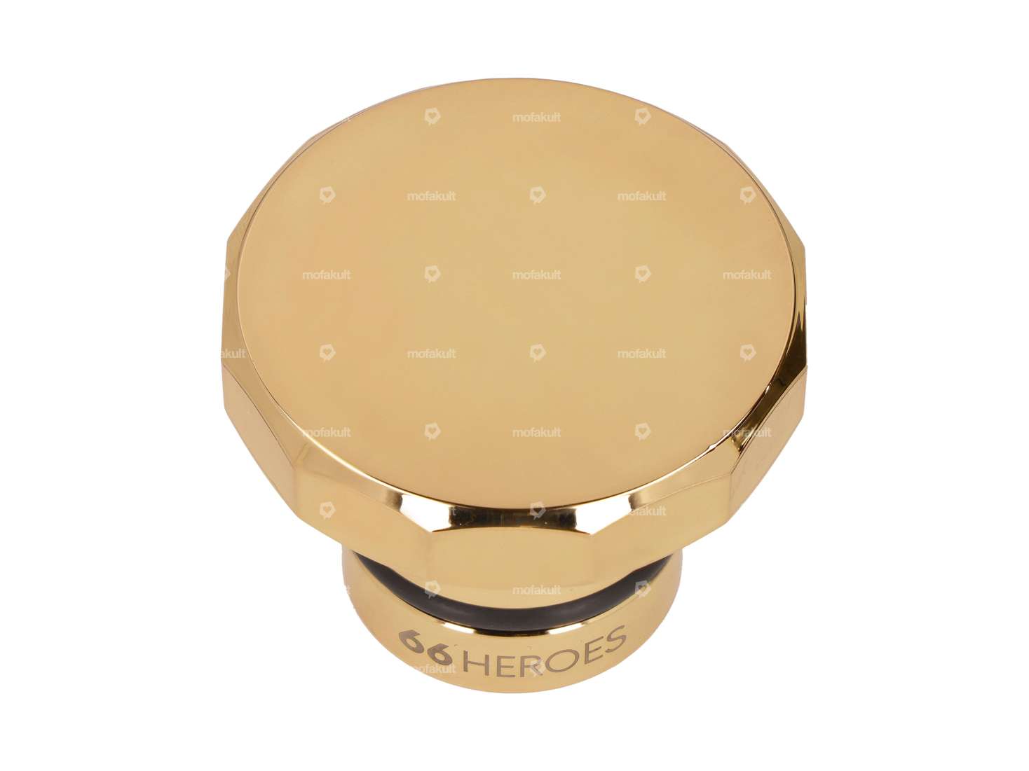 66HEROES gas cap square gold | Puch Maxi Carousel Image 1