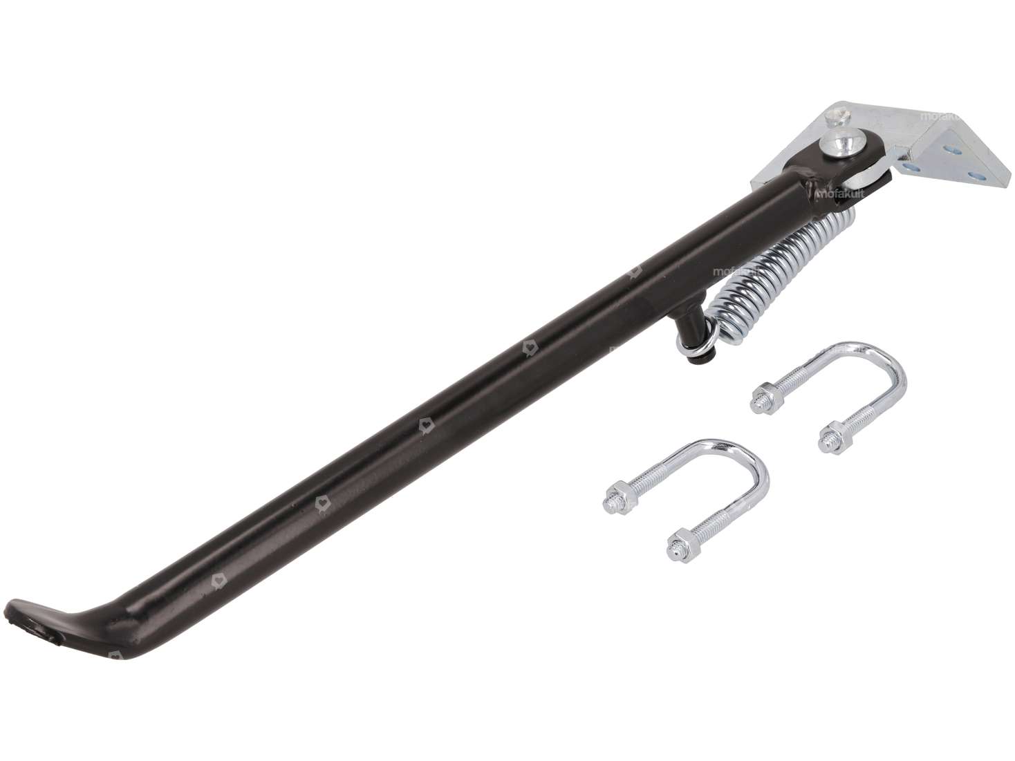 Seitenständer links eckige Befestigung 32 cm schwarz Carousel Image 1