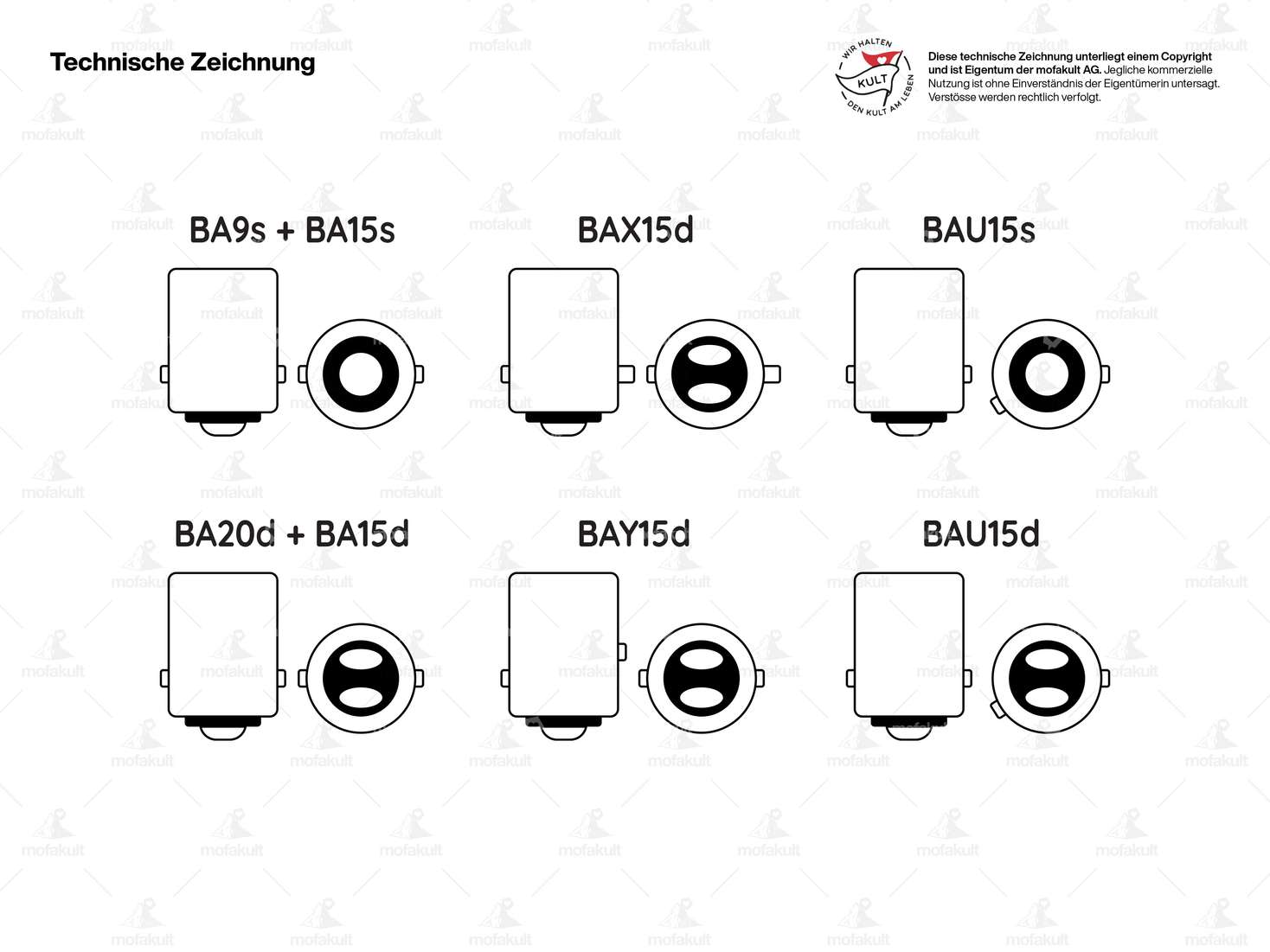 GPO Birne 6V - 21/5W (BAY15d) 2-faden Carousel Image 3