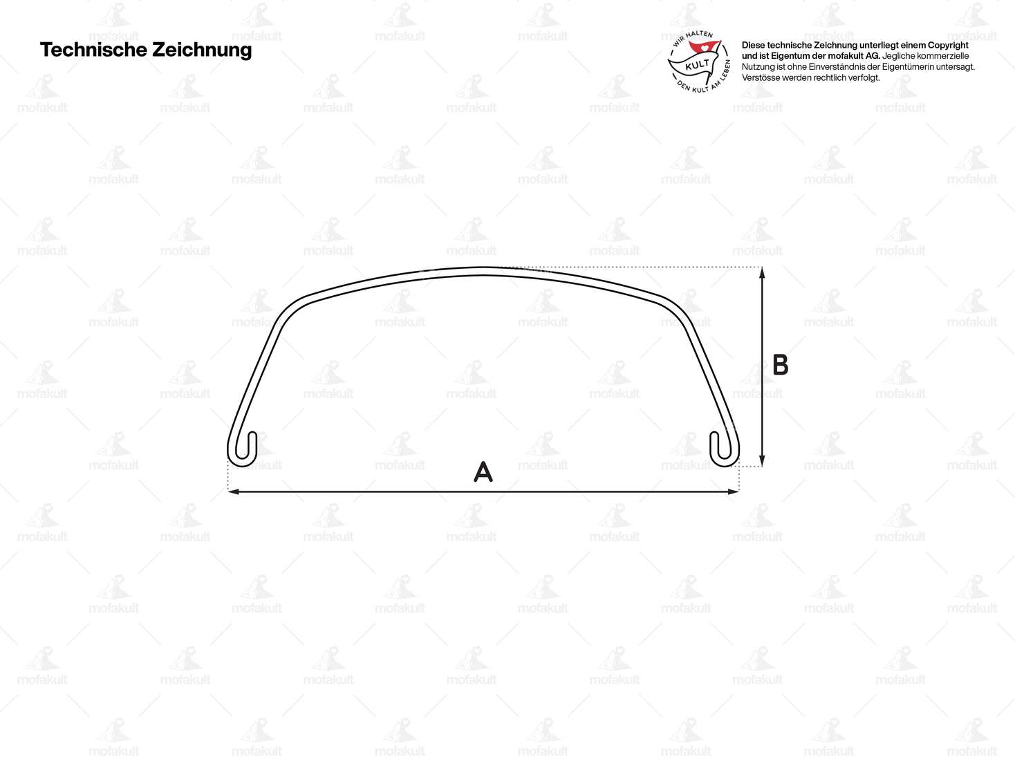 Vorderschutzblech (B-Qualität) Chrom | Peugeot 103 SP Carousel Image 3