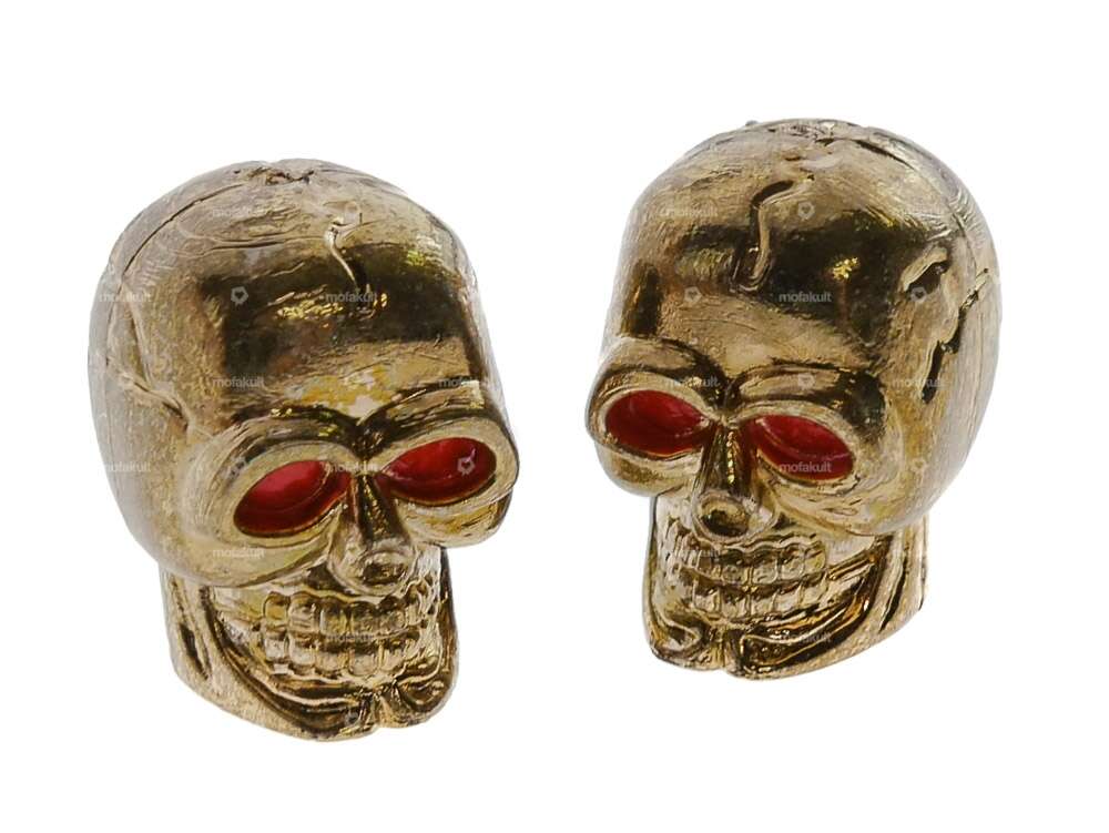 Ventilkappen Totenkopf gold Carousel Image 1