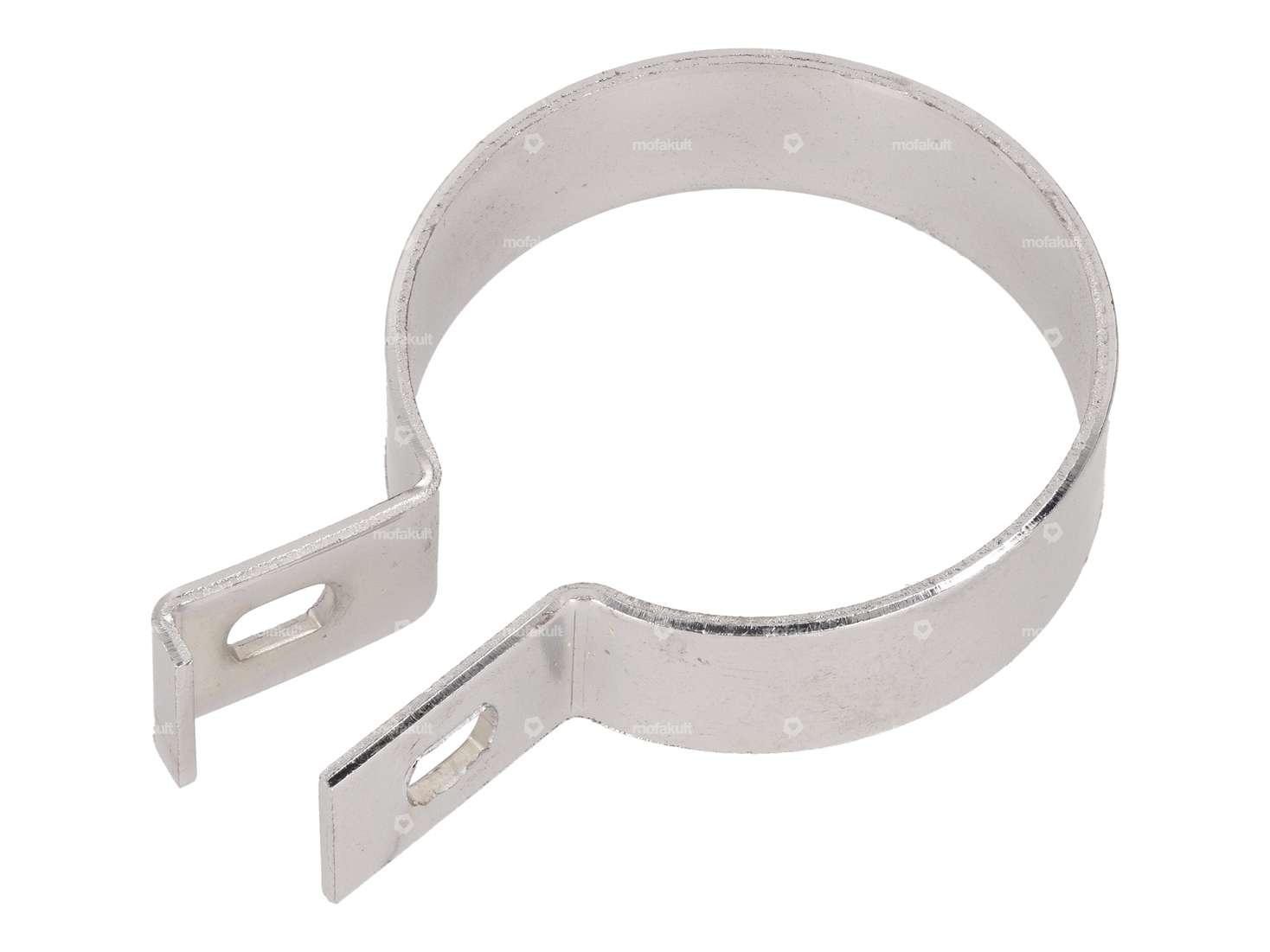 Exhaust clamp 55 mm with chrome bracket Carousel Image 1