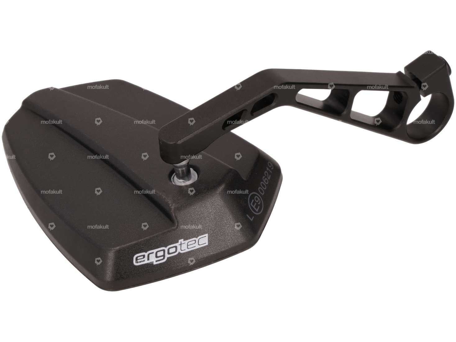 ergotec Spiegel M-77 eckig CNC 12 cm schwarz Carousel Image 3