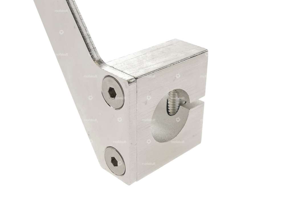 66HEROES Nummernschildhalter seitlich links (DE-Version) Inox Carousel Image 3