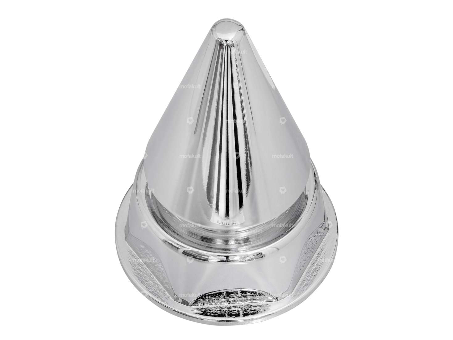 66HEROES Gabelschaftmutter 1" / 24G geschlossen spitz Gabelplatte Chrom Carousel Image 1