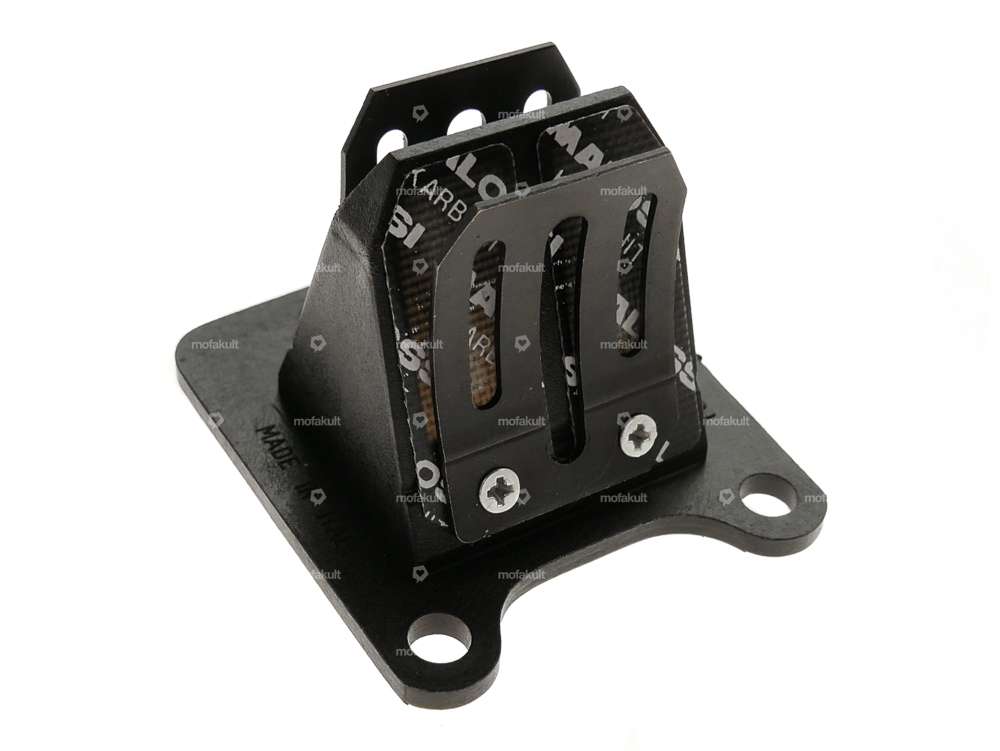 Malossi 4-Klappmembran-Einsatz Karbonit Puch / Peugeot 103 / 104 / 105 Carousel Image 2