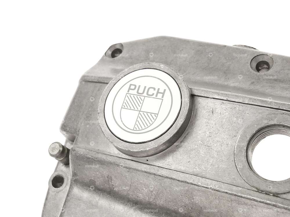 66HEROES Nickel-plated pinion shaft cap Puch logo | Puch Z50 (DE/AT version) Carousel Image 5