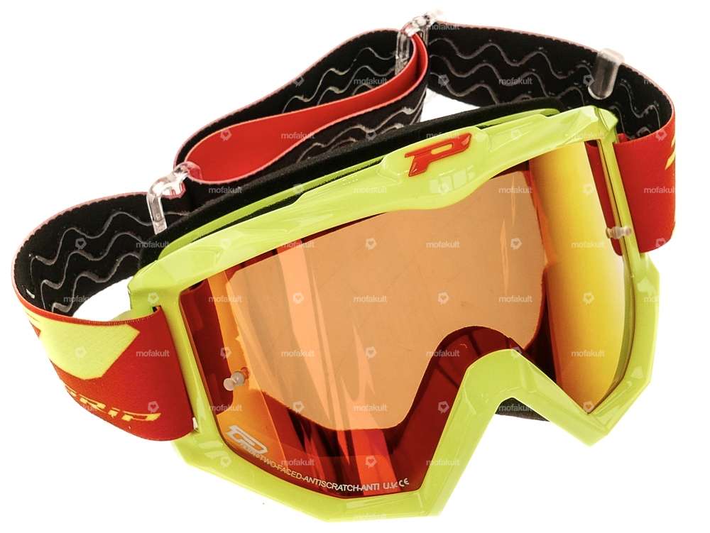ProGrip Brille MX 3201 Raceline gelb orange verspiegelt Carousel Image 1