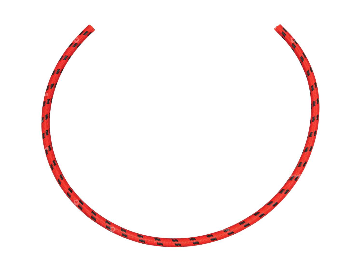 Zündkabel Ø 7 x 500 mm Textil rot / schwarz Carousel Image 1