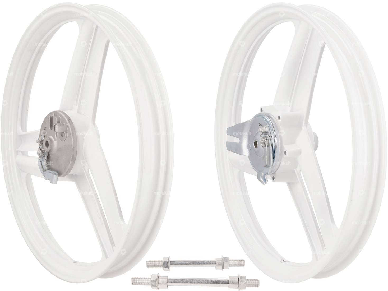 Wheel set 17" cast white (3/6 spokes) | Peugeot 103 Carousel Image 1