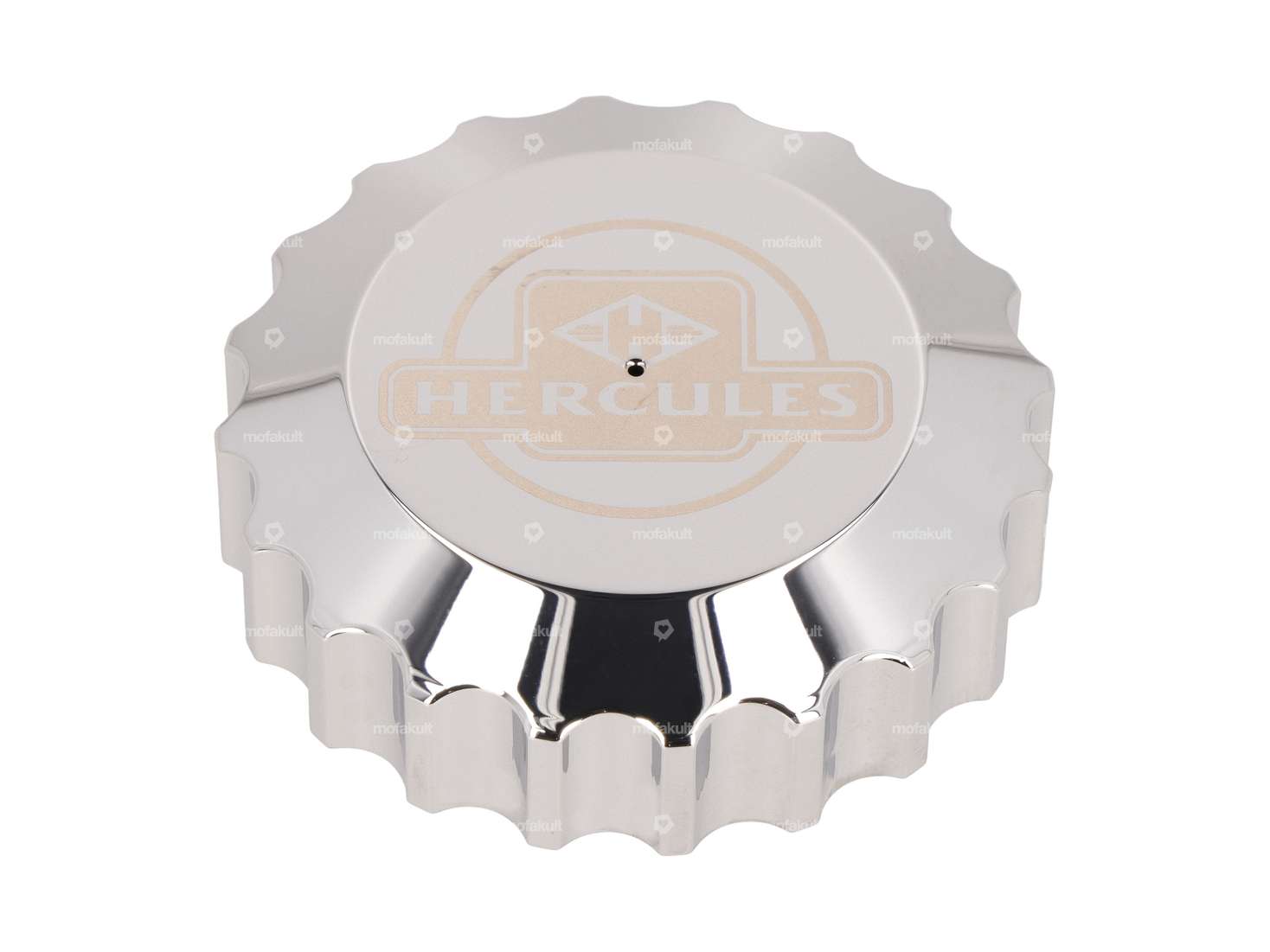 66HEROES Tankdeckel «Hercules» Bajonett 30 mm Chrom Carousel Image 1