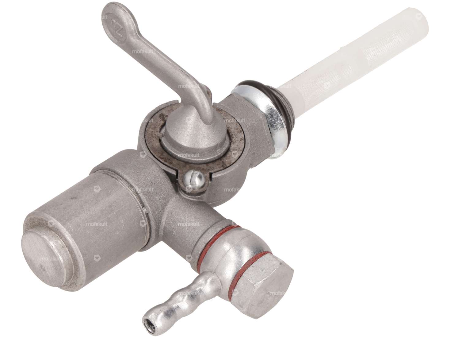 OMG fuel tap vertical M14x1.5 (to screw in) bottom outgoing filter chamber metal Carousel Image 2