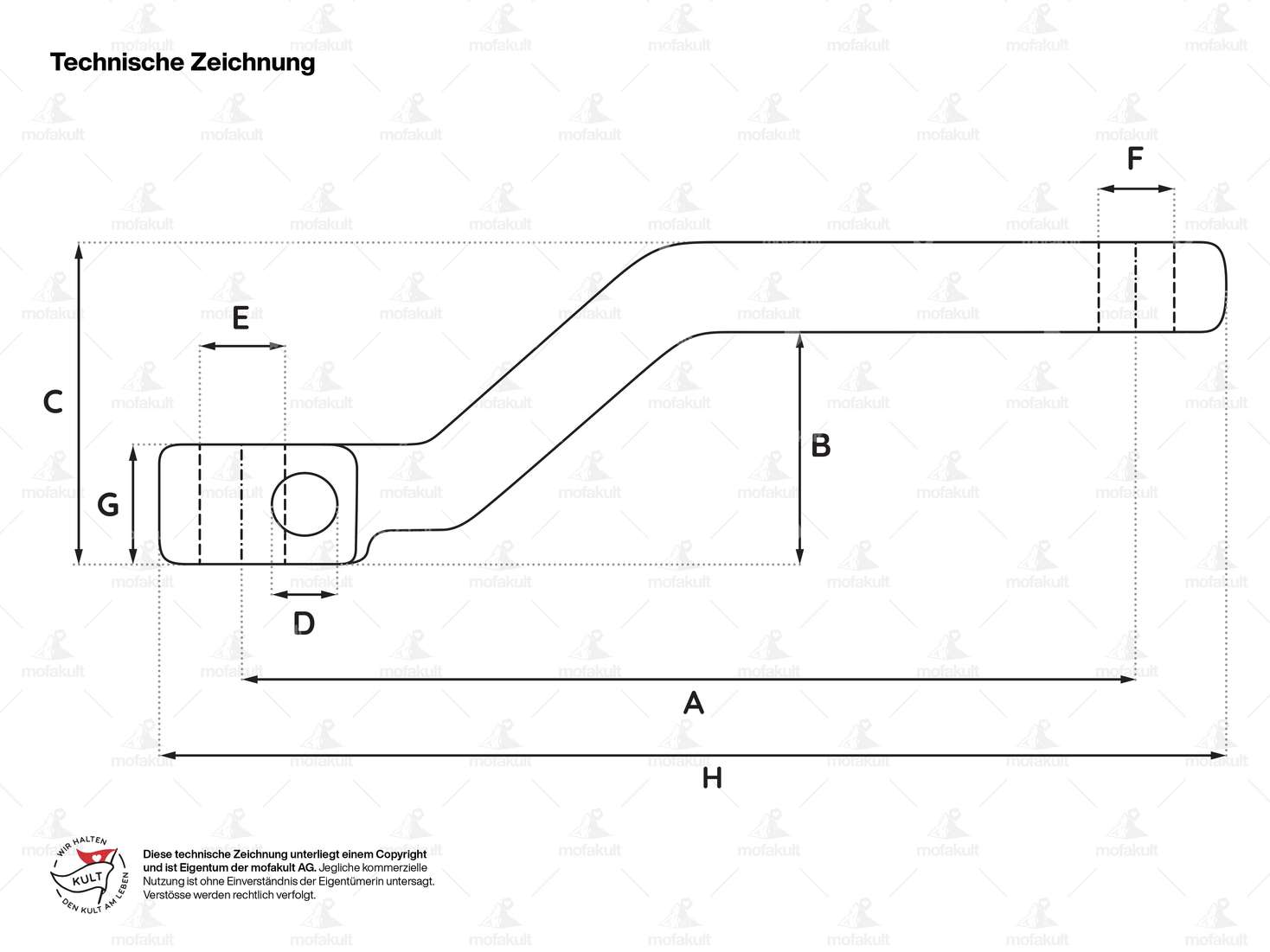GPO Tretkurbel rechts Chrom 153 mm stark gekröpft Carousel Image 4