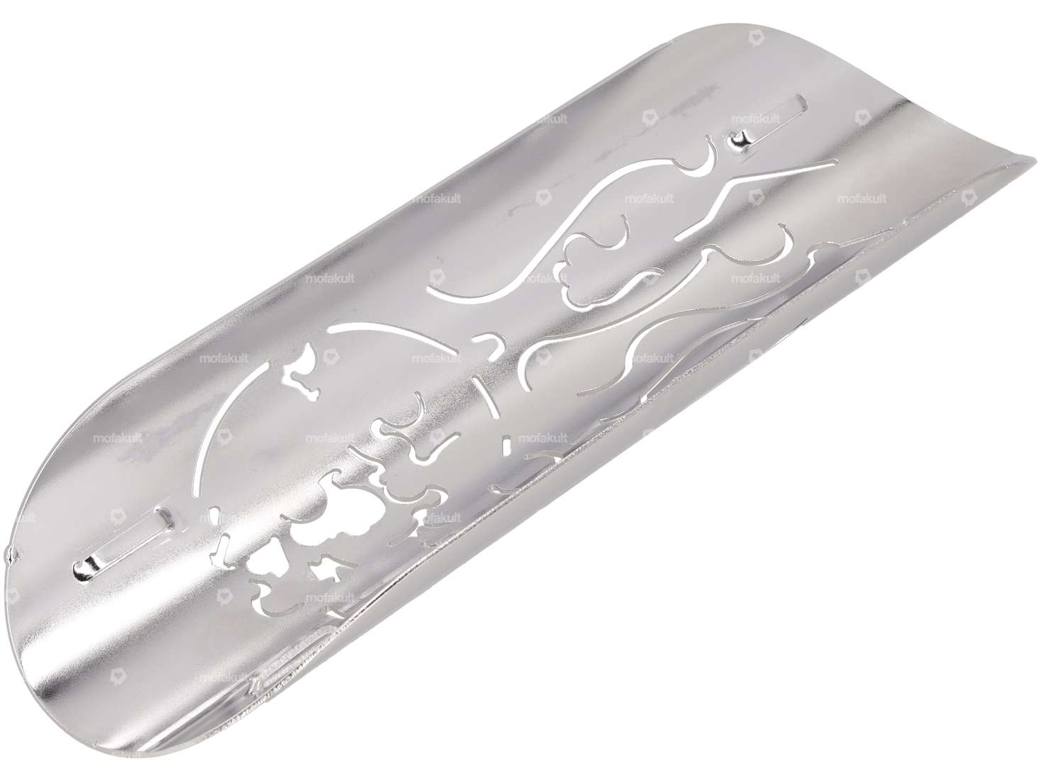 Auspuff Hitzeblech «Flame Skull» Chrom Carousel Image 2