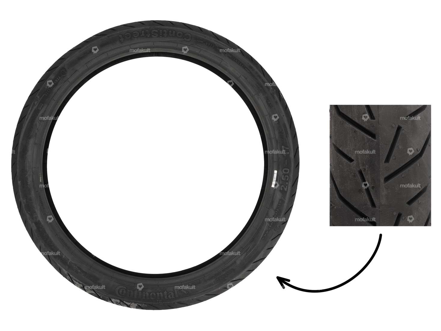 Continental ContiStreet 2.5 x 17" Reifen Semi-Slick Carousel Image 1