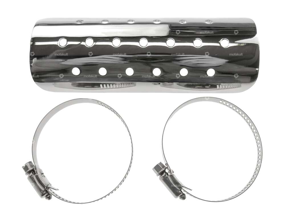 Exhaust heat plate holes steel chrome (150 mm) Carousel Image 1