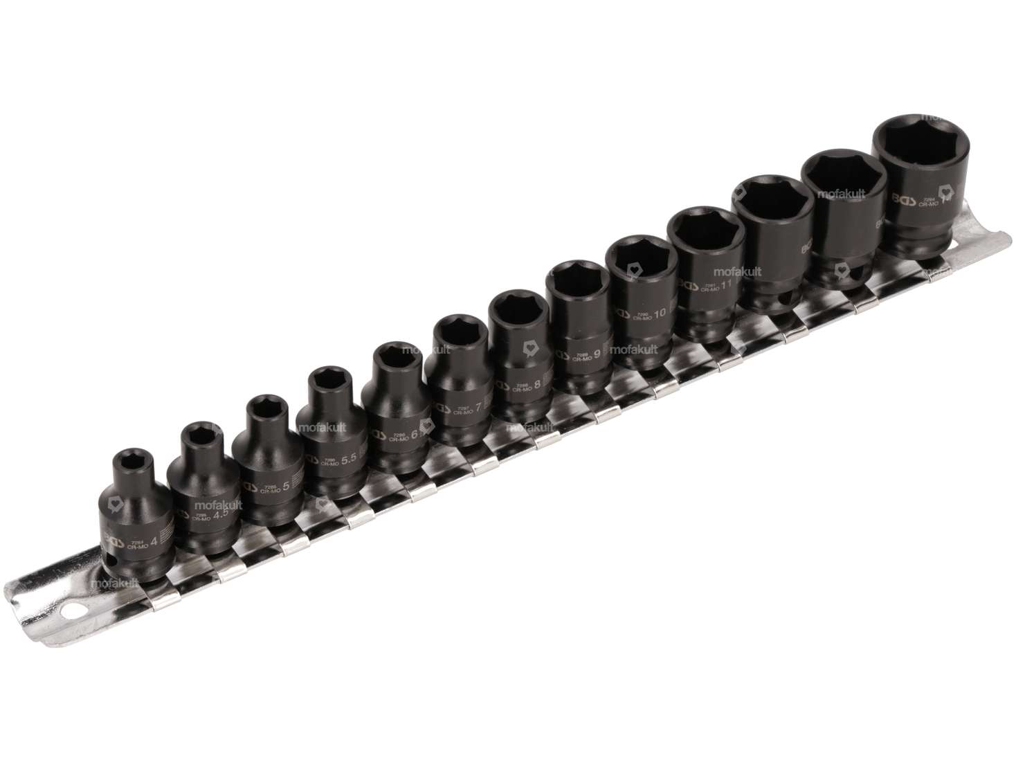 BGS 1/4" power socket set 4 - 14 mm 13 pcs. Carousel Image 1