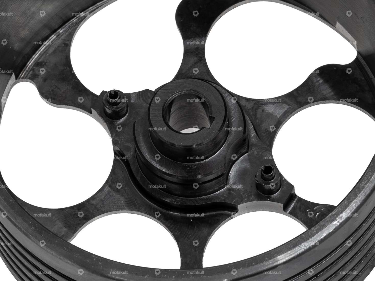 Kupplungsglocke Wandler Vario CNC Stahl schwarz | Piaggio Ciao, SI, Bravo, Boxer Carousel Image 3