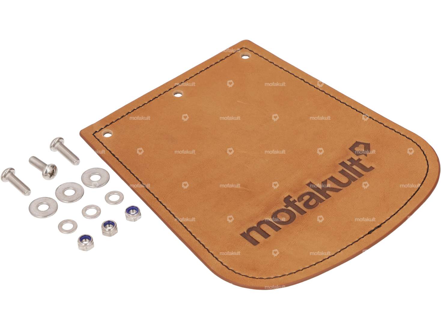 66HEROES Spritzschutzlappen «mofakult» breit Leder Carousel Image 2