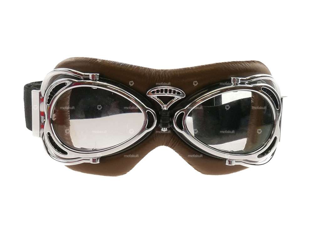Fliegerbrille Vintage braun Carousel Image 2