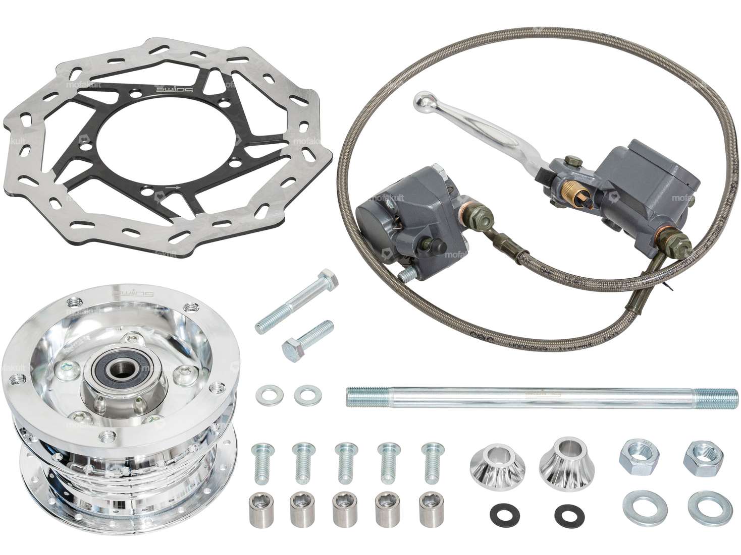 swiing® ingenious Scheibenbremse-Set Speichenfelge EBR Harry Chrom Carousel Image 1