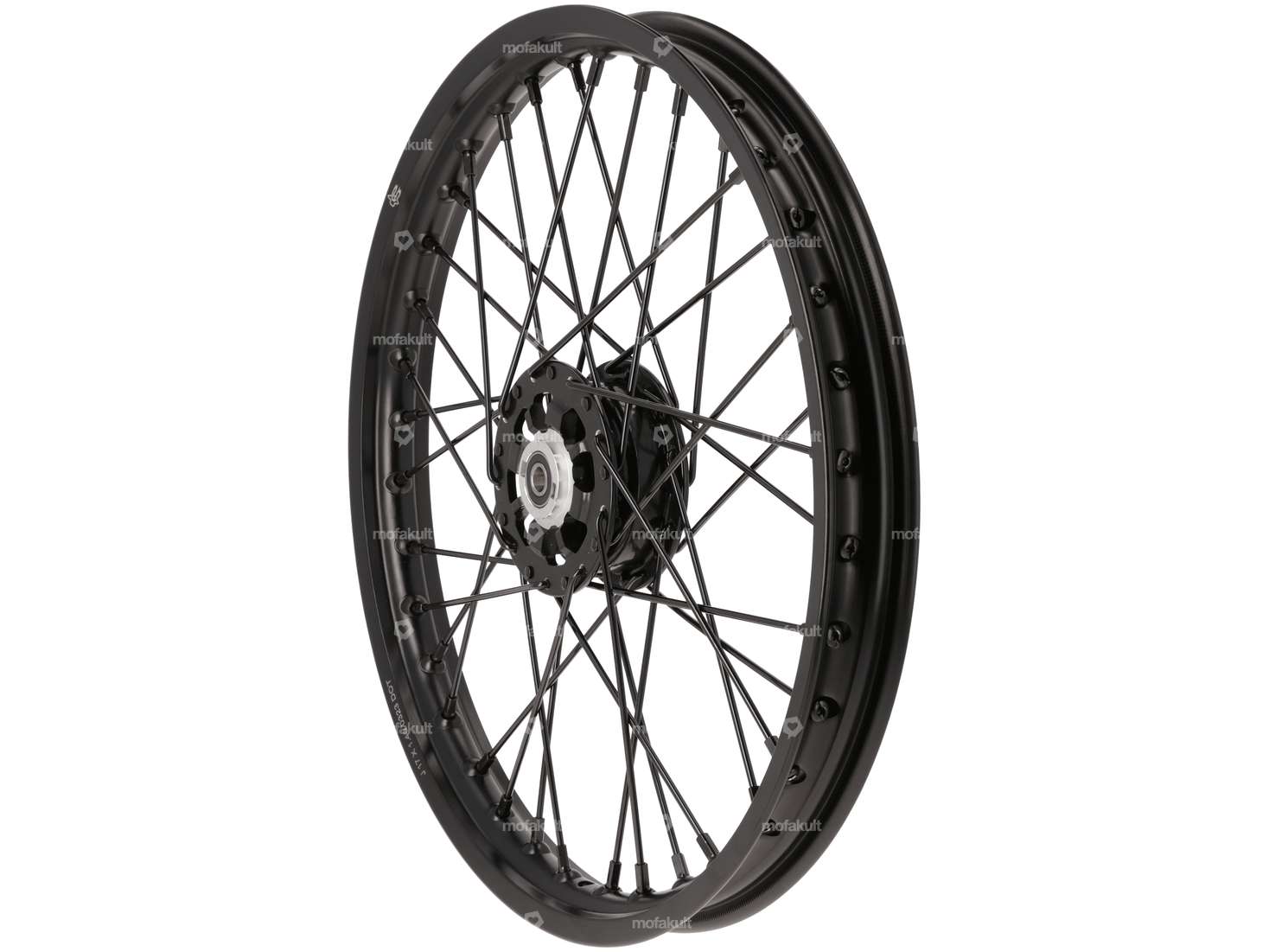 Speichenfelge 17" vorne Alu CNC massiv schwarz Carousel Image 1