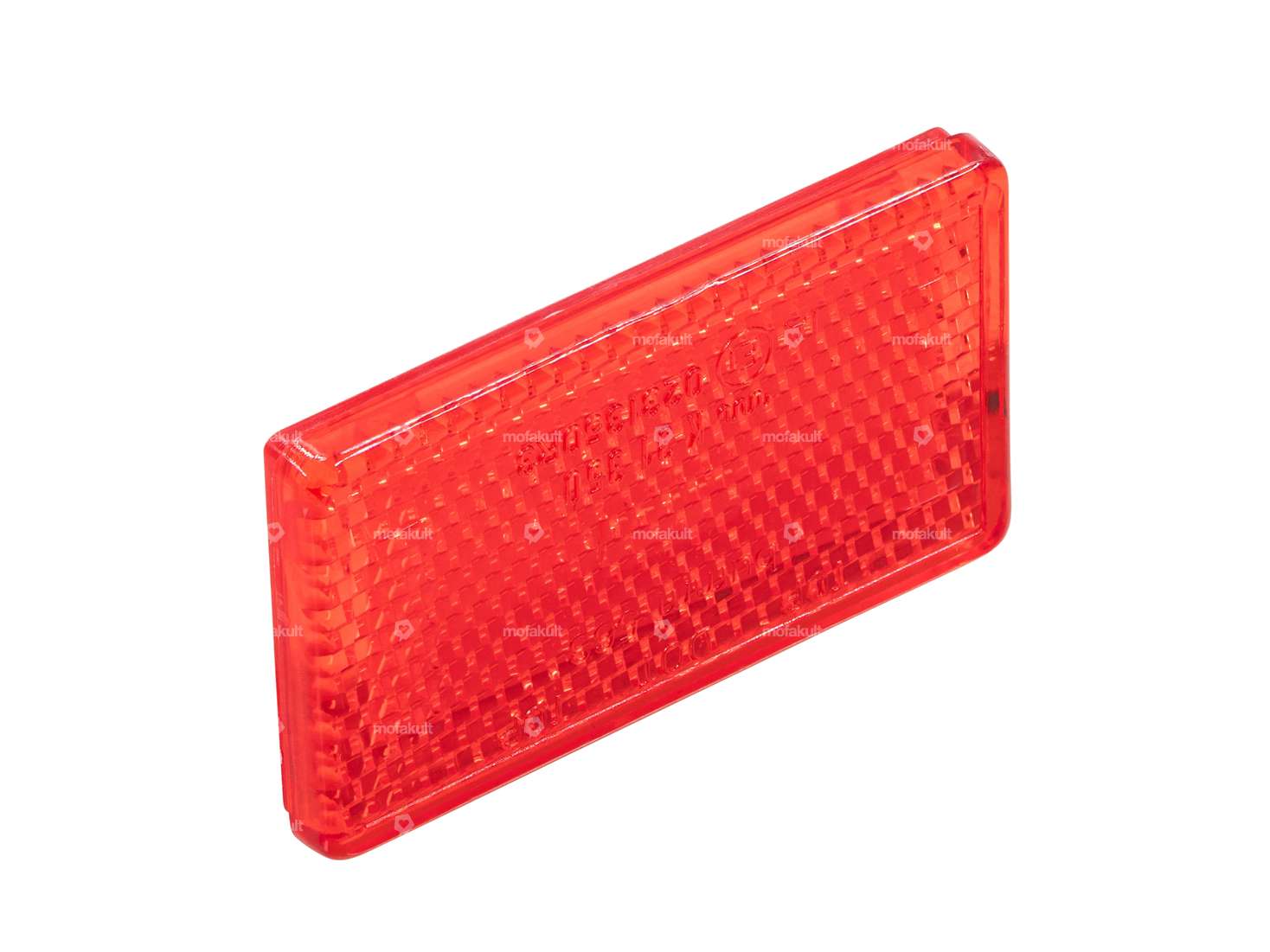 Reflektor 62 x 36 mm rot selbstklebend eckig Carousel Image 1