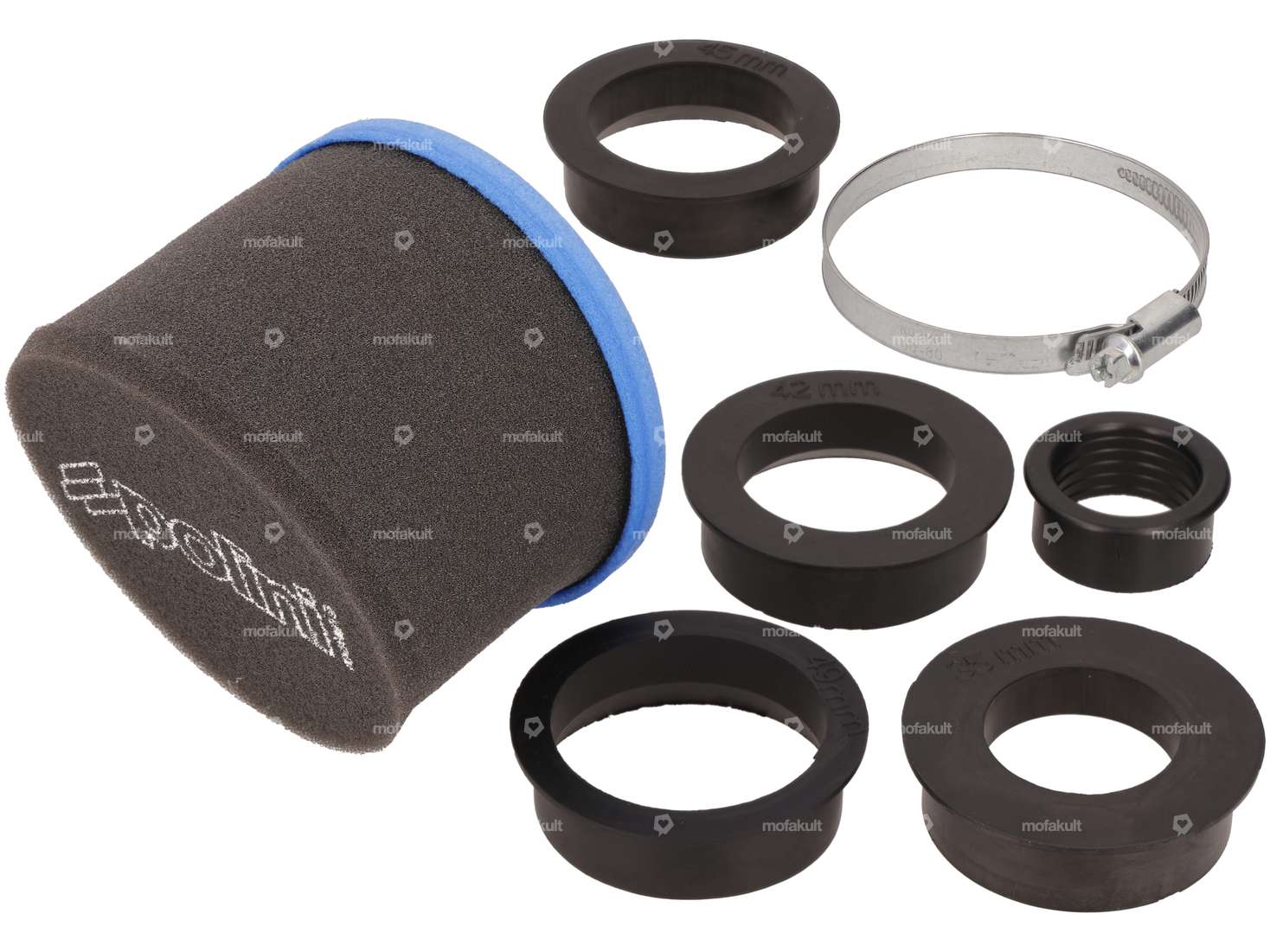 Polini Luftfilter Big Evo Ø 28/35/42/45/49/55 mm zylindrisch / schräg Carousel Image 1