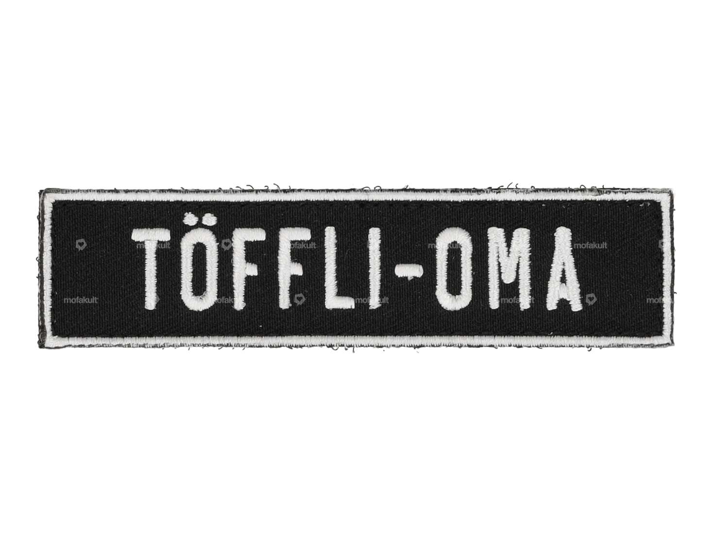 mk-Merch Klettt-Patch «TÖFFLI-OMA» 100 x 25 mm Carousel Image 1