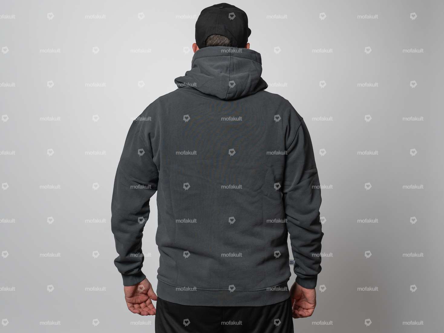 KULTWEAR Hoodie «Velcro» Stonewash grau Carousel Image 2