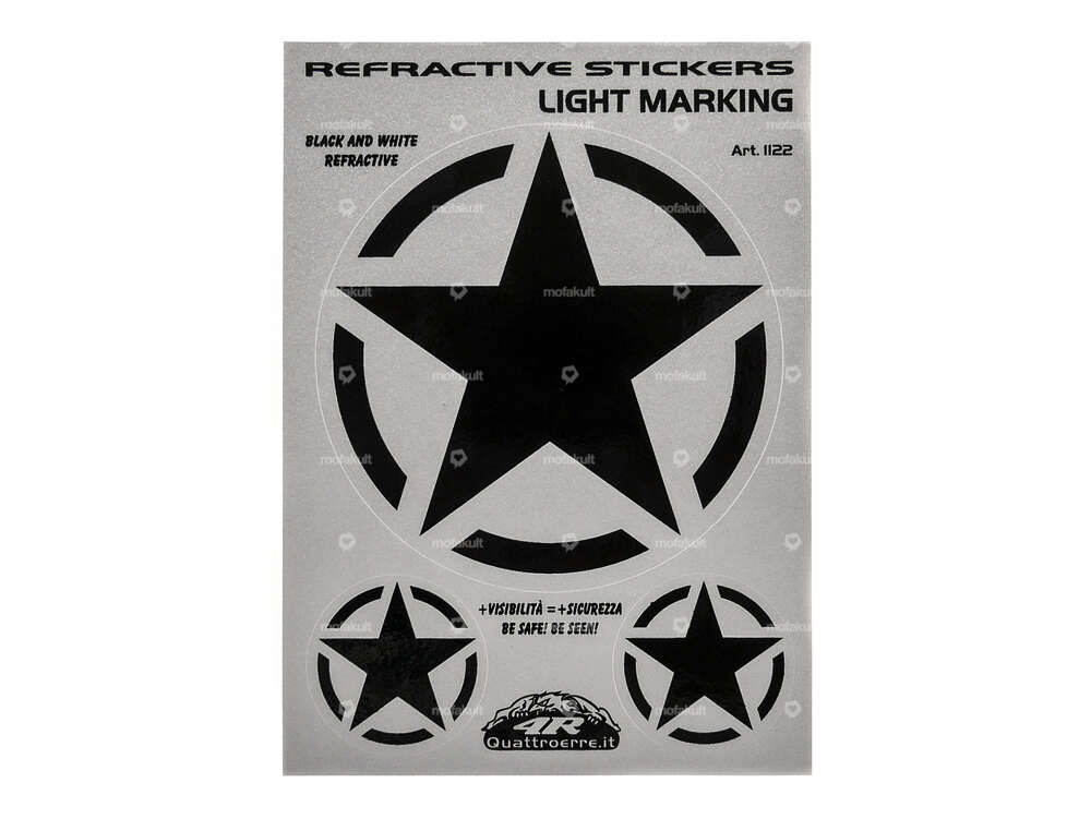 Sternen Aufkleber reflektierend Ø 82 / 31 mm Carousel Image 1