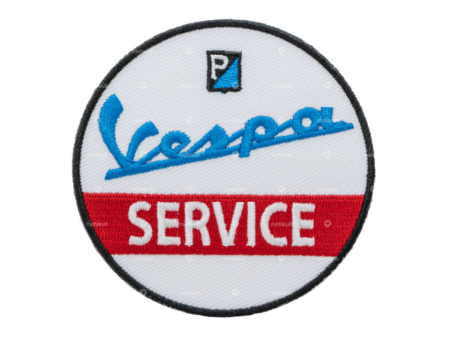 mk-Merch Aufnäher «Vespa Service» Ø 75 mm Carousel Image 1