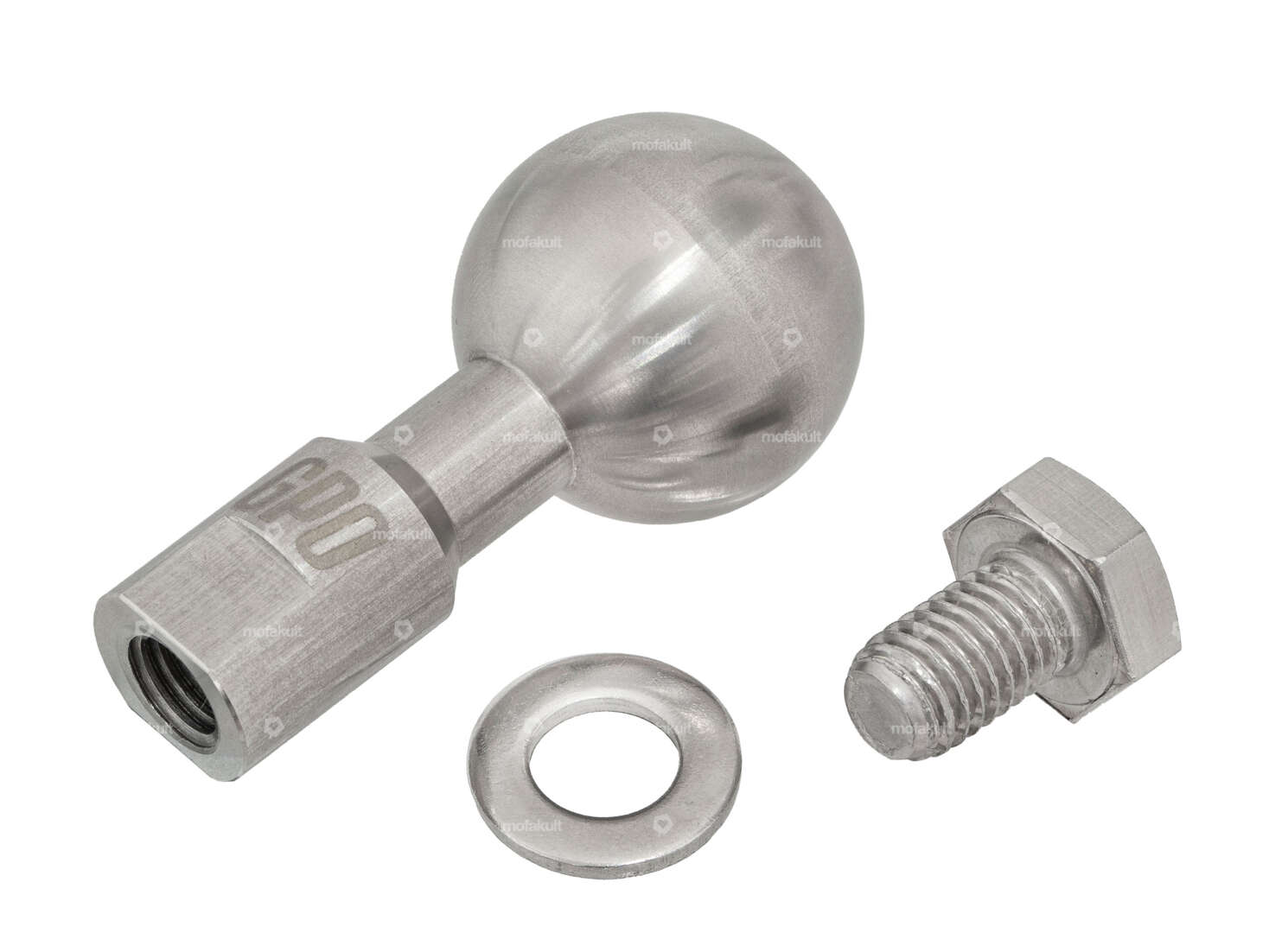 GPO ball for trailer coupling (screw-on) Inox Carousel Image 1