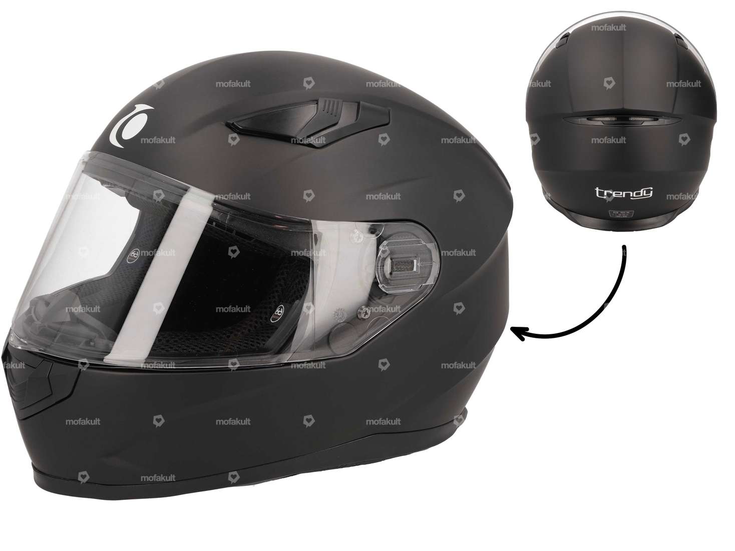 Integral-Helm «Trendy» schwarz matt Carousel Image 1