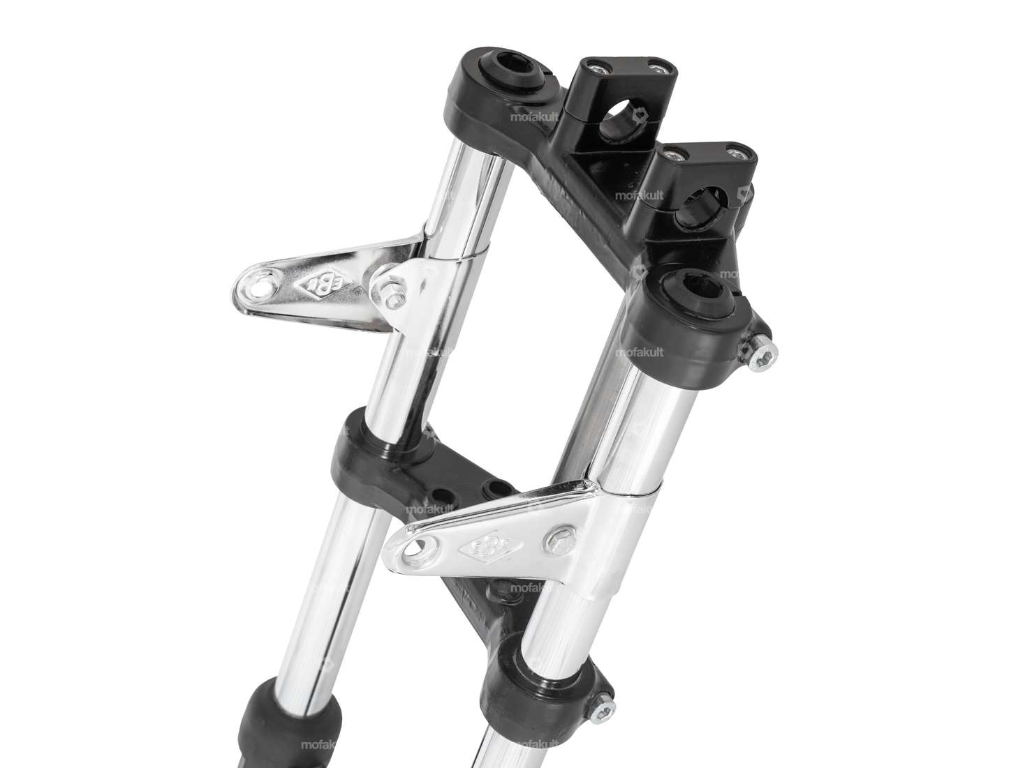 EBR telescopic fork hydraulic extended black (with tabs for disc brake) | Puch Carousel Image 3