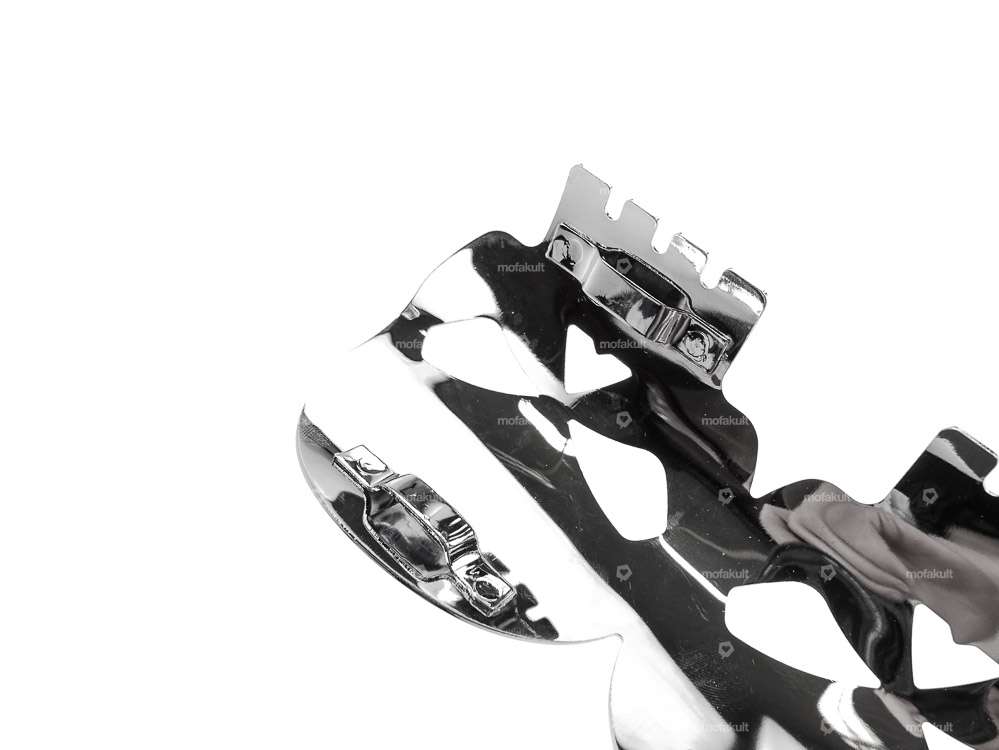 Auspuff Hitzeblech «Skull» Chrom Carousel Image 2