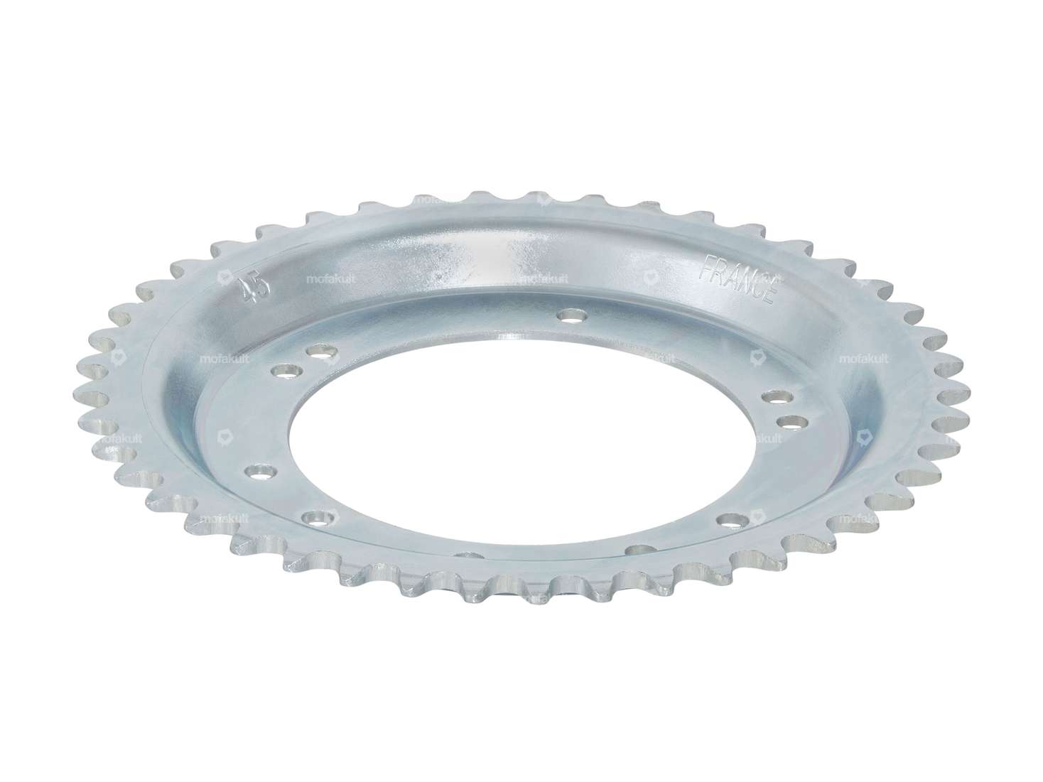 Sprocket 45 teeth galvanized (5 / 6 hole) | Peugeot 103 Carousel Image 2