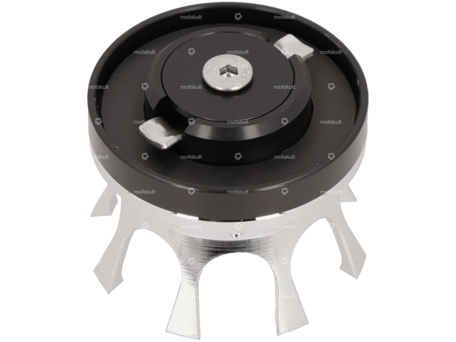 66HEROES Tankdeckel Chrom 40 mm Bajonett «Crown» Carousel Image 2