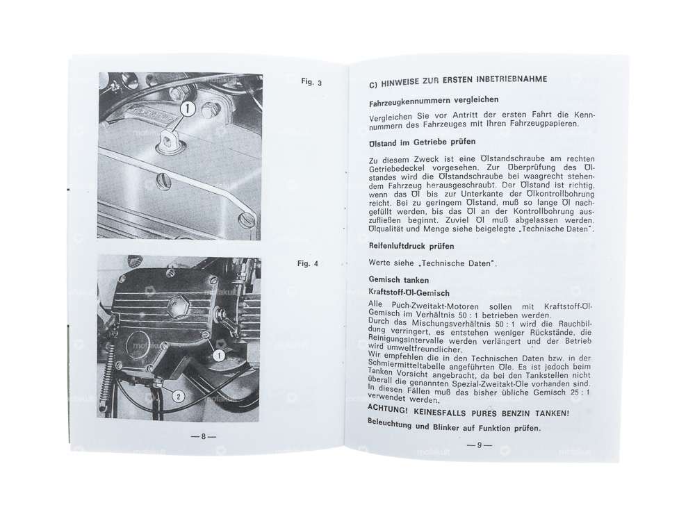 Operating instructions | Puch X30 Sport NS/NL Carousel Image 3