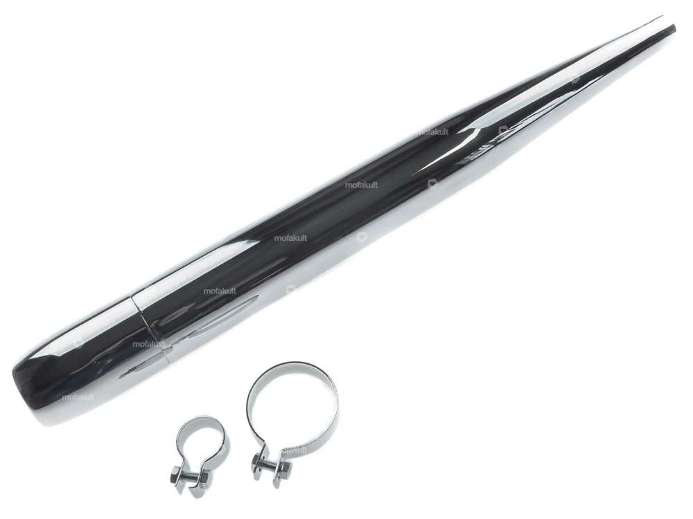 Zigarrenauspuff Ø 32 / 70 mm Chrom Carousel Image 1