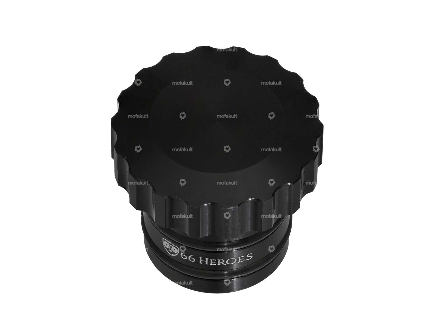 66HEROES Tankdeckel gewellt schwarz | Piaggio Ciao, Bravo Carousel Image 1