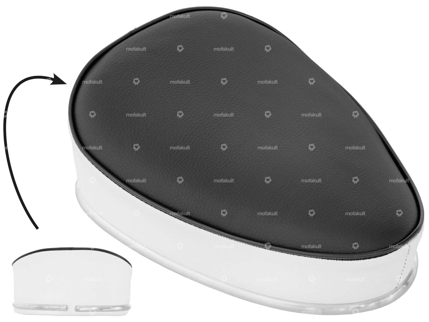 Sitzbänkli schwarz / weiss Carousel Image 1