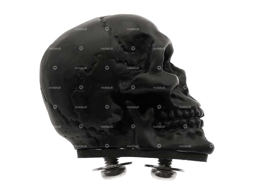 Solid black skull ornamental figure Carousel Image 2