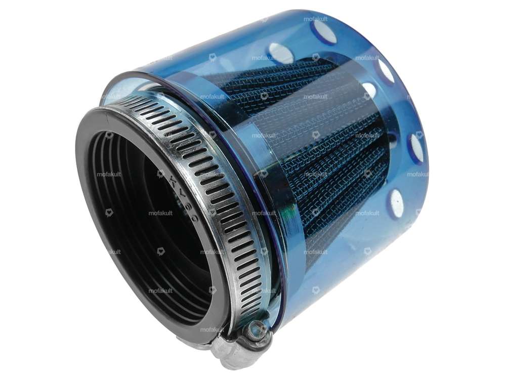 GPO air filter grille with splash cap blue SHA carburetor (Ø=60mm) Carousel Image 1