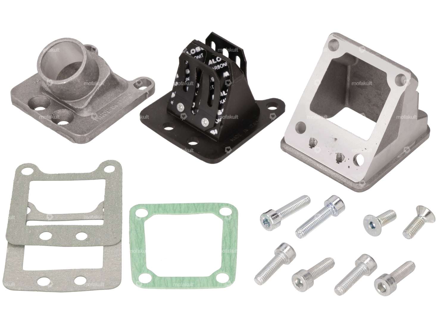 Malossi 4-Klappmembrane Karbonit Peugeot 103 / 104 / 105 Carousel Image 1