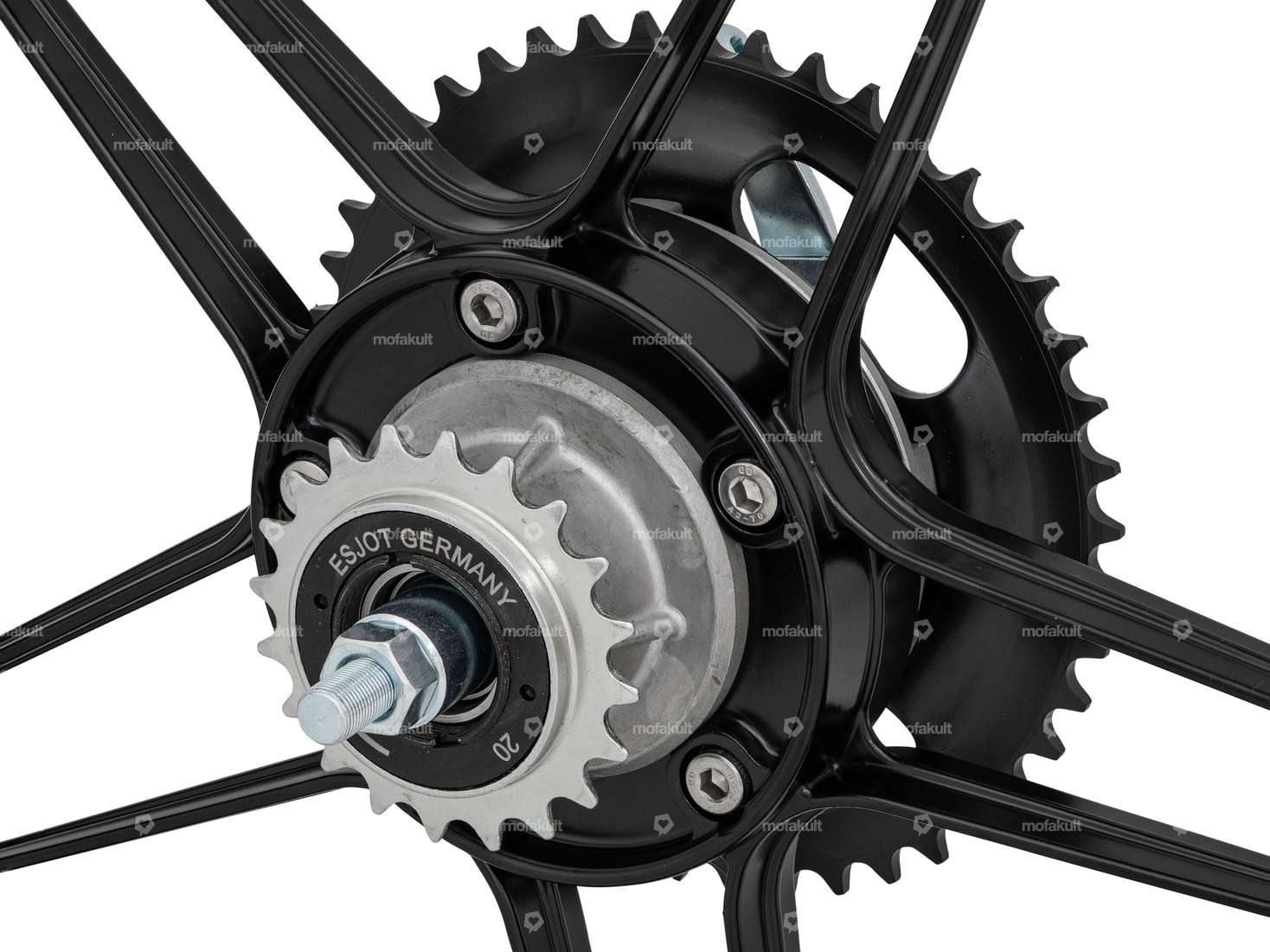 Rear wheel set cast iron black | Puch Maxi, Supermaxi, X30 NG-2AH Carousel Image 4