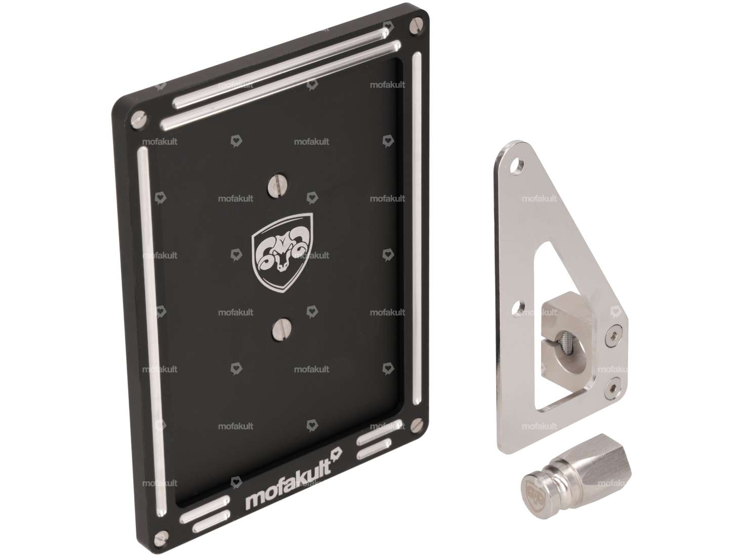 66HEROES Nummernschildhalter-Set seitlich & Rahmen inkl. Aufnahmezapfen (CH-Version) Carousel Image 1