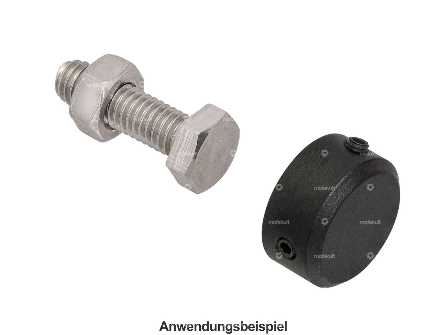 66HEROES Abdeckung Sechskant M6 Alu schwarz eloxiert Carousel Image 3