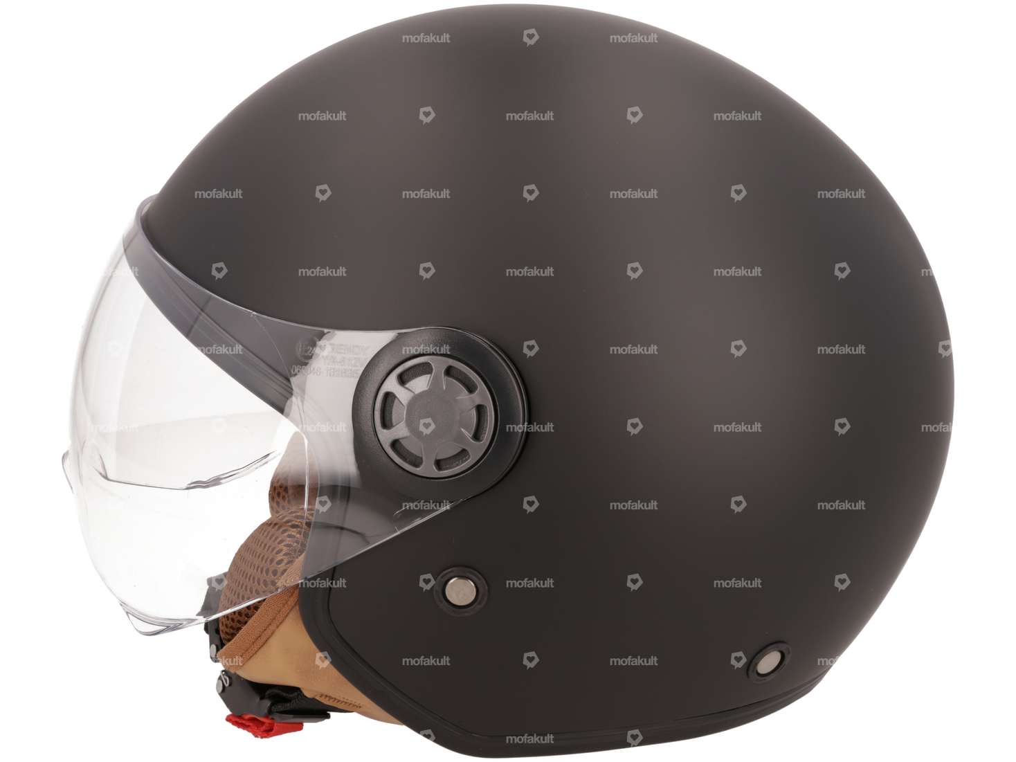 Jet-Helm «Trendy» schwarz matt (S-XL) Carousel Image 2