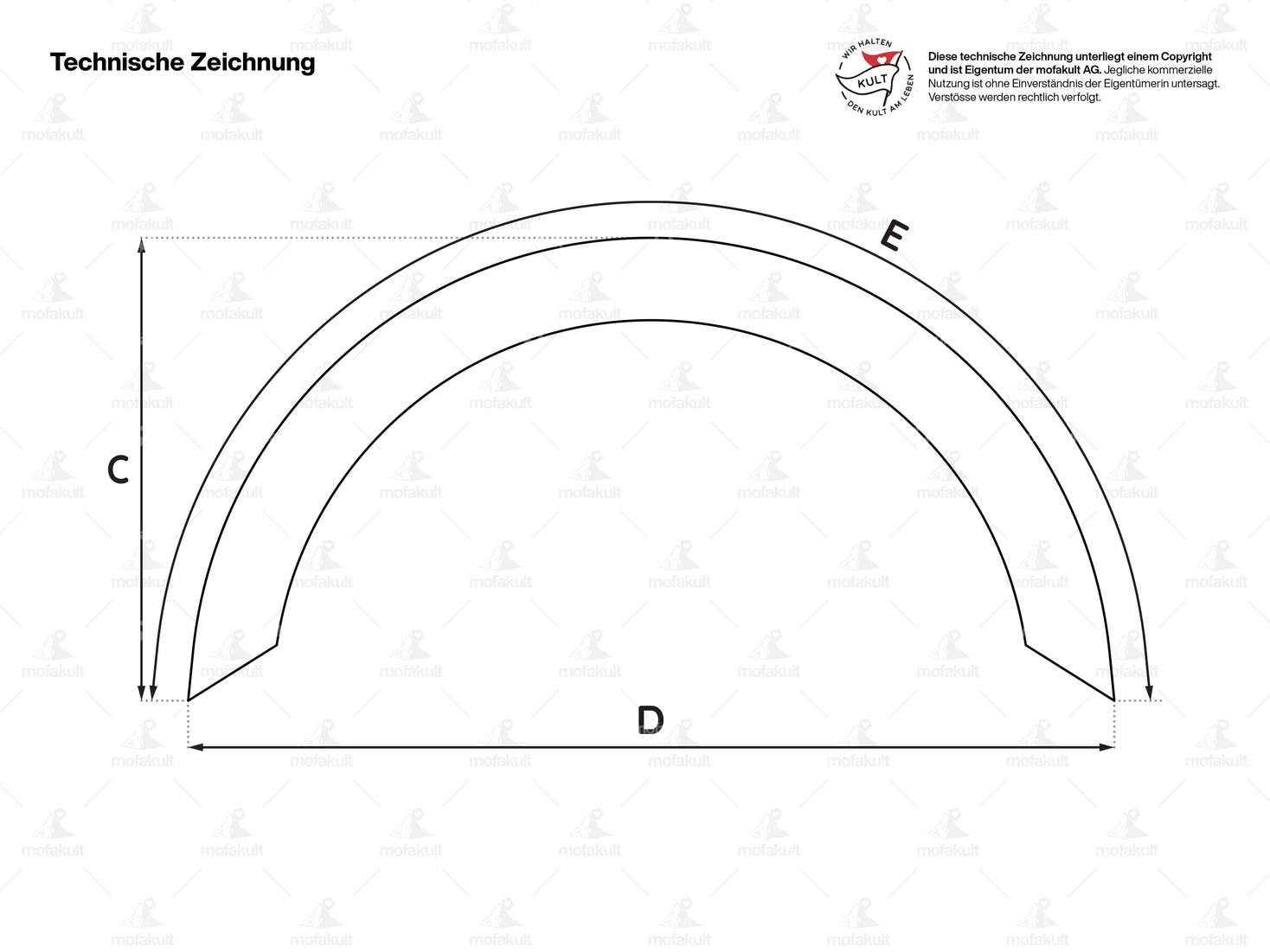 17" rear fender Inox | Zündapp ZD Carousel Image 5